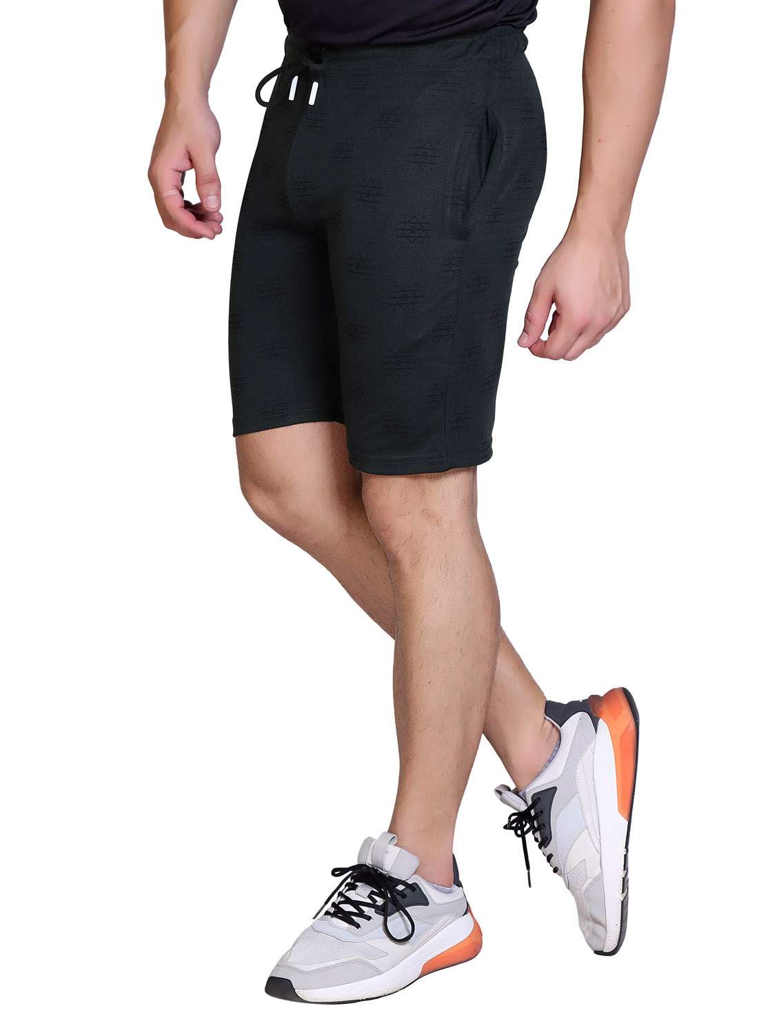 men printed cotton blend shorts - 20117941 -  Standard Image - 2