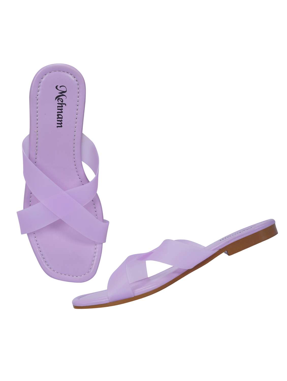 purple slip on flats - 20118393 - Standard Image - 2