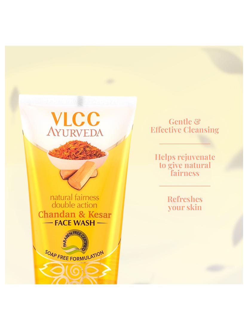vlcc chandan kesar & ultimo blend charcoal facewash - 100 ml (pack of 2) - 20120953 - Standard Image - 2