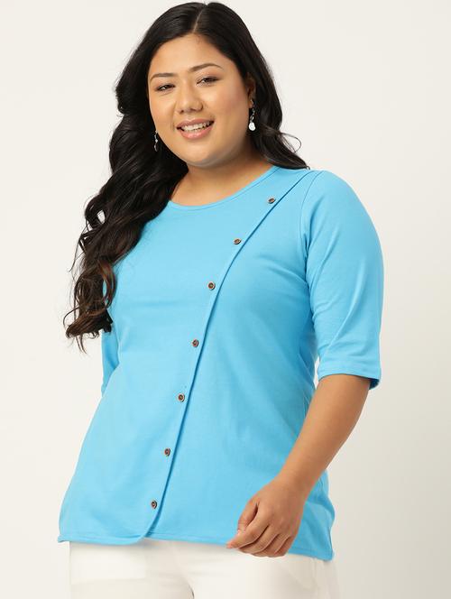 women's straight round neck top - 20121617 - Standard Image - 0