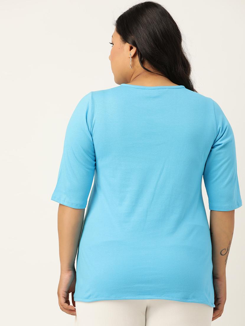 women's straight round neck top - 20121617 - Standard Image - 2