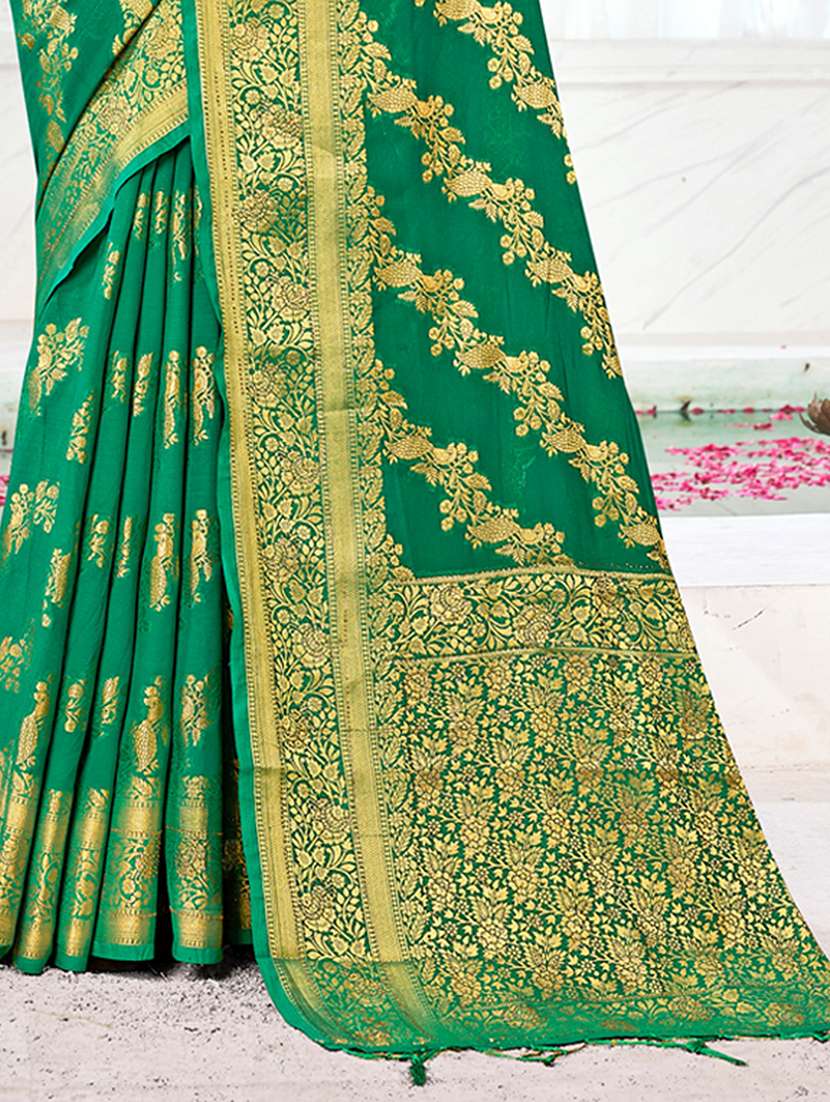 women's banarasi saree with blouse - 20122129 - Standard Image - 2