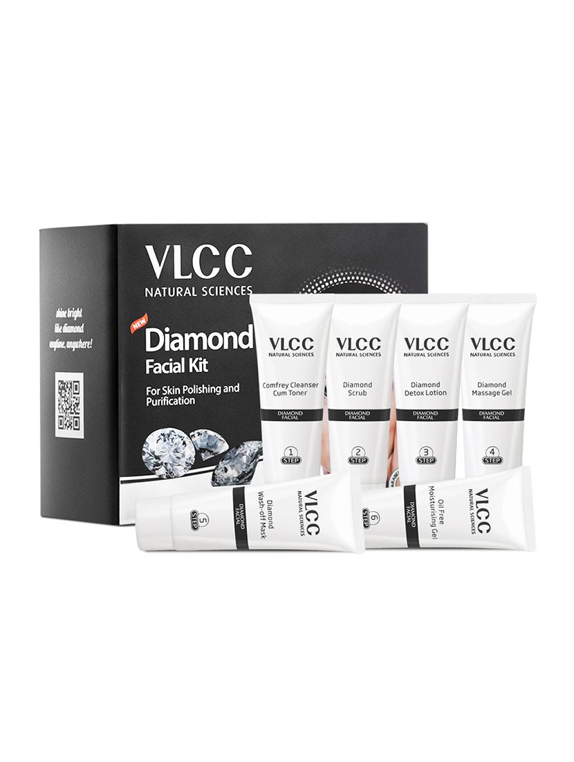 vlcc gold & diamond & party glow facial kit combo -60 g (pack of 3) - 20123952 - Standard Image - 2