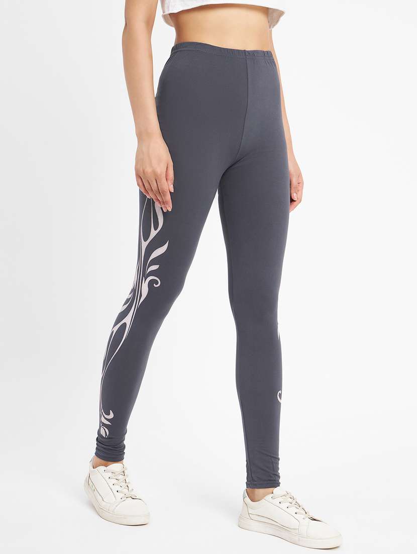 grey women printed jegging - 20124137 - Standard Image - 2