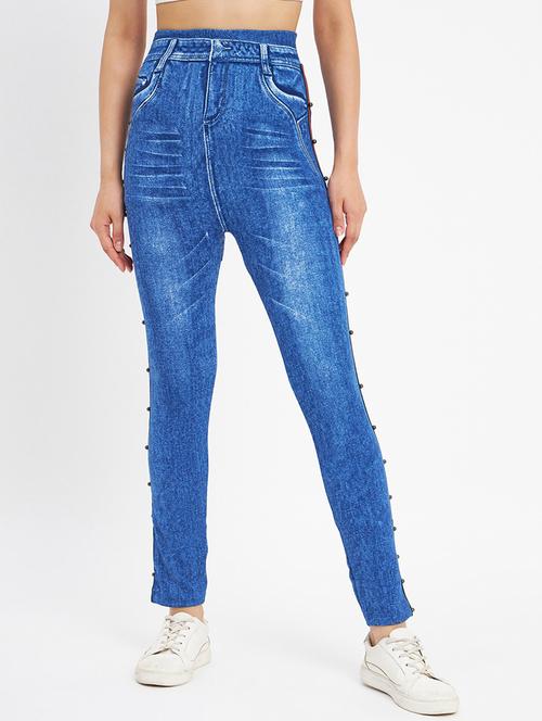blue washed jegging - 20124144 -  Standard Image - 0