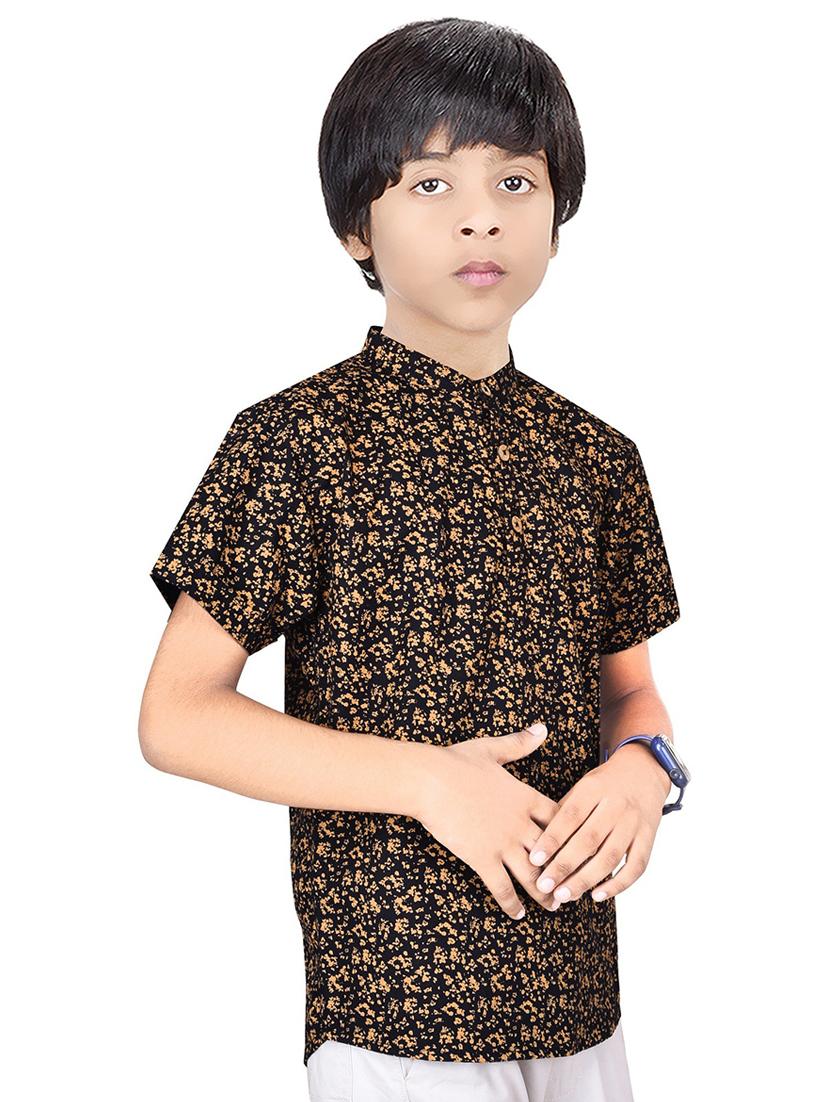 boys printed cotton kurta - 20124274 - Standard Image - 2