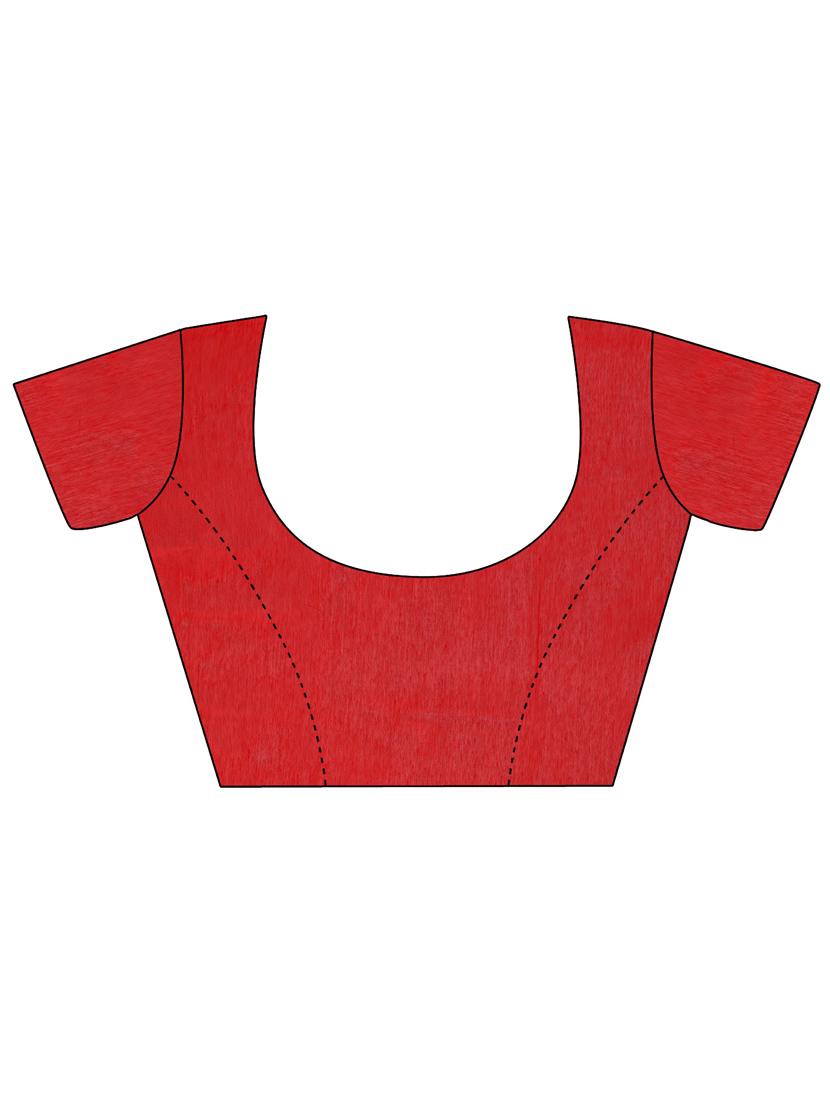 self design jamdani saree with blouse - 20125323 - Standard Image - 2