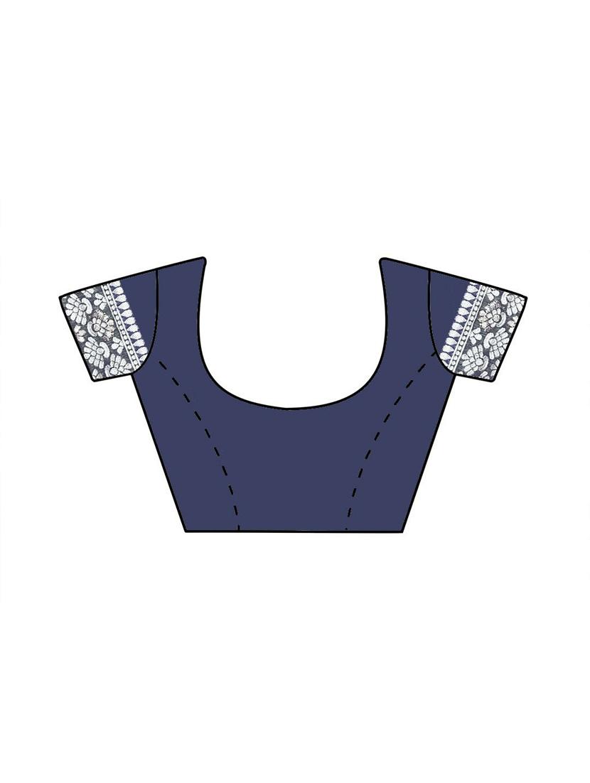 self design woven saree with blouse - 20125334 - Standard Image - 2