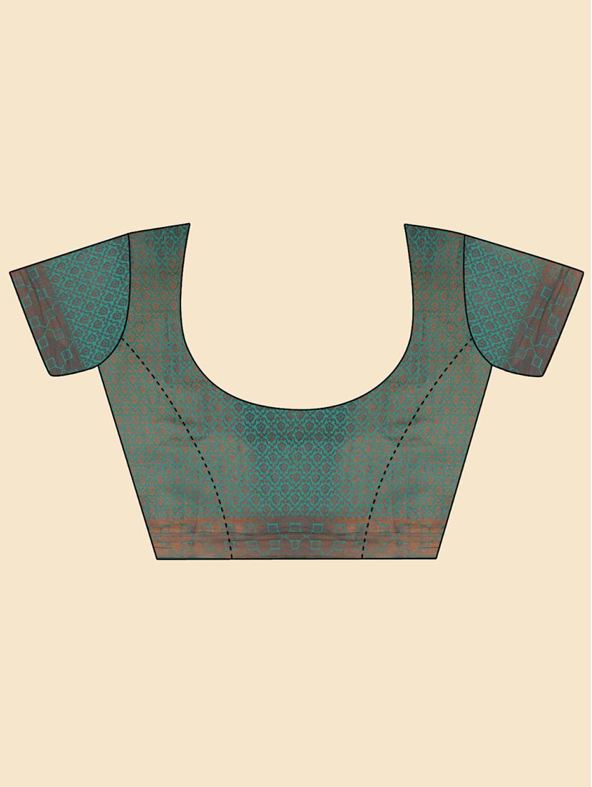 self design woven saree with blouse - 20125382 - Standard Image - 2