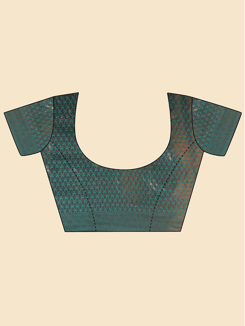 self design woven saree with blouse - 20125388 - Standard Image - 2