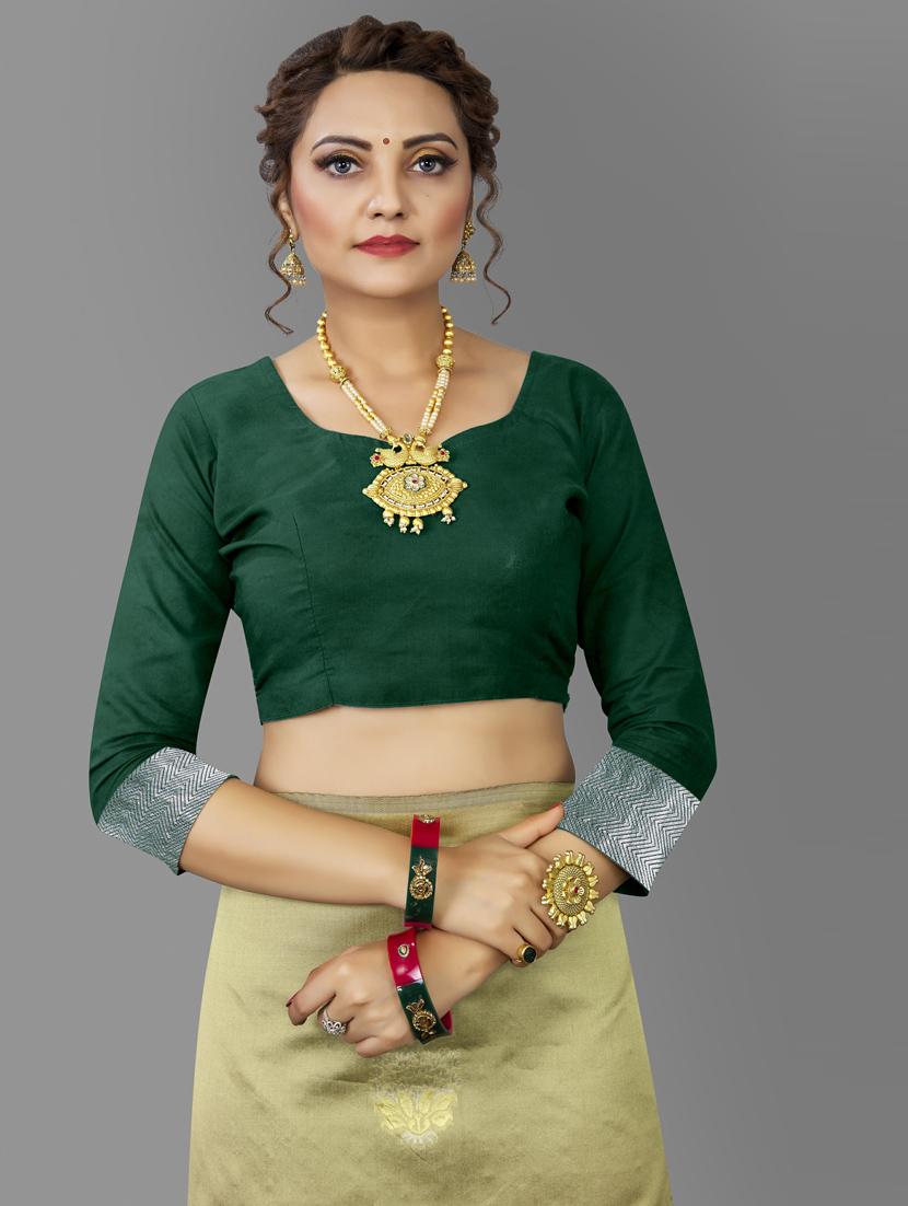 self design woven saree with blouse - 20125505 - Standard Image - 2