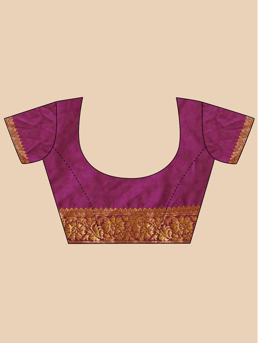 self design woven saree with blouse - 20125519 - Standard Image - 2