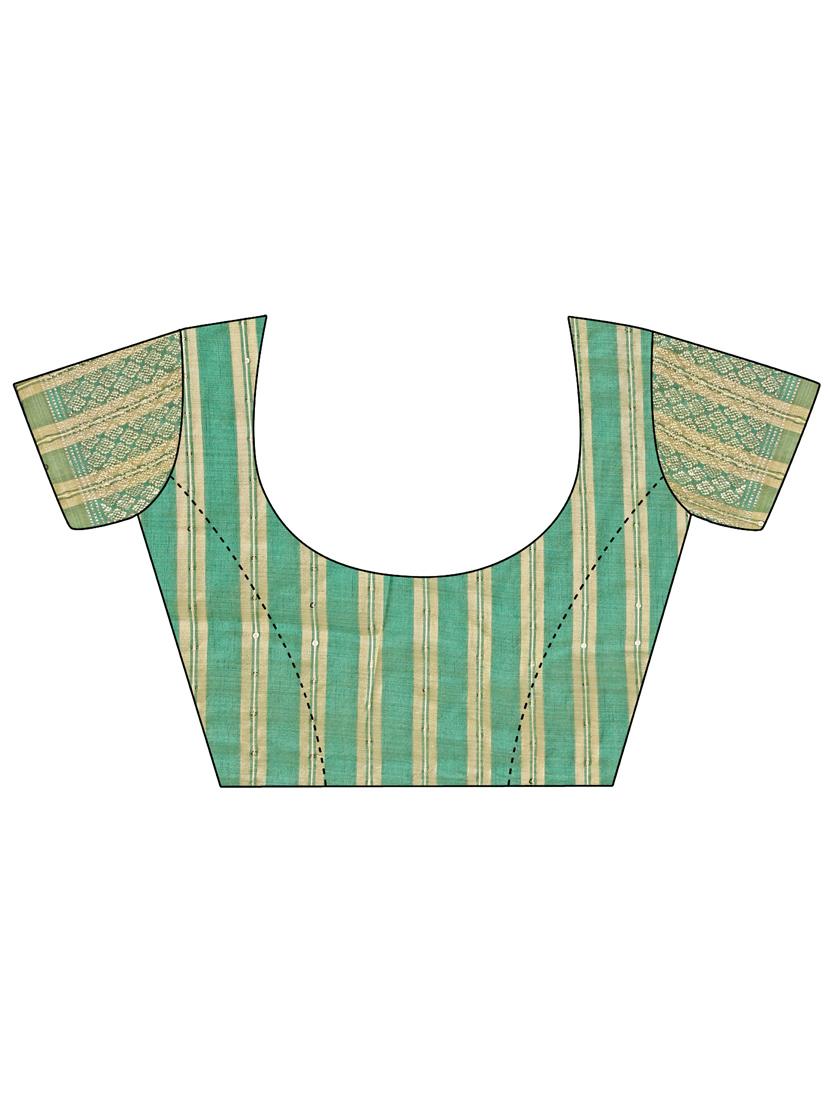 women solid woven saree with blouse - 20125698 - Standard Image - 2