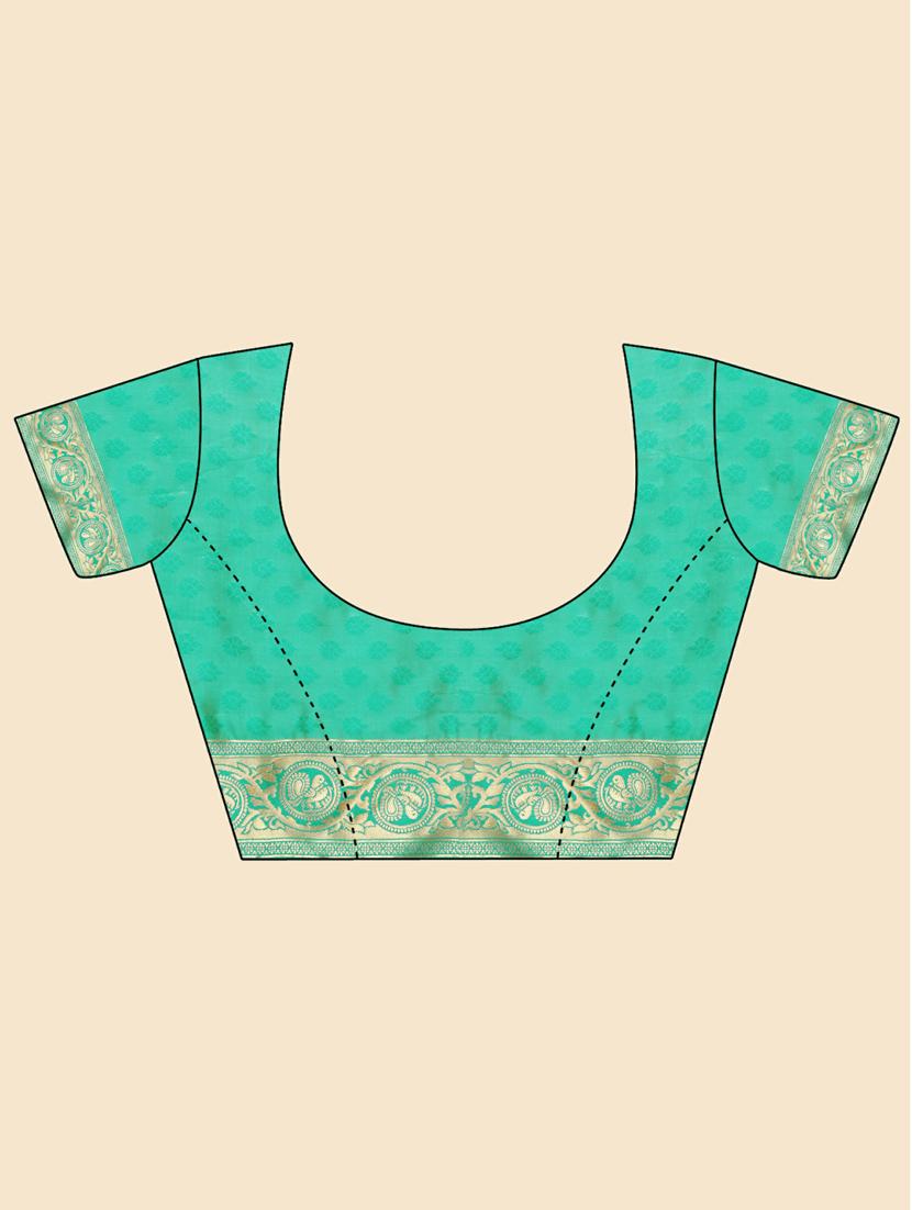 self design banarasi saree with blouse - 20125807 - Standard Image - 2