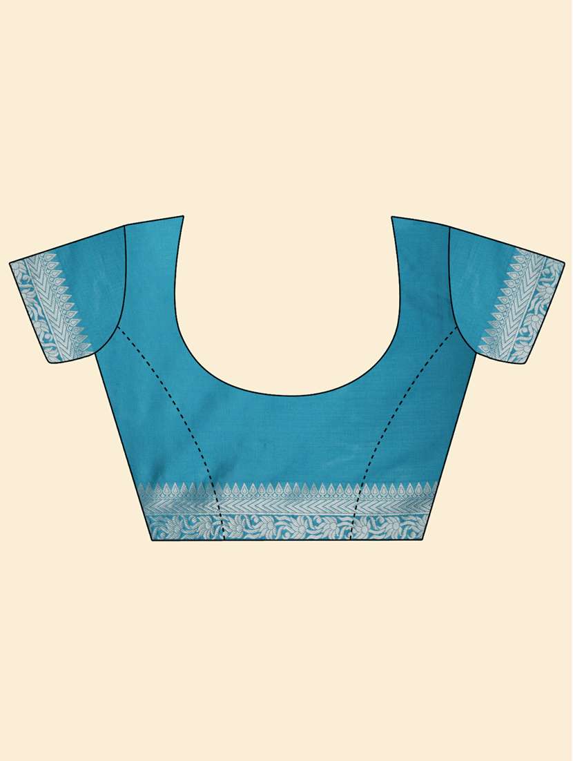 self design banarasi saree with blouse - 20125819 -  Standard Image - 2