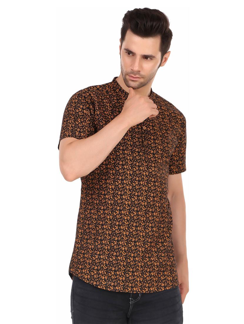 men printed short kurta - 20126814 - Standard Image - 2