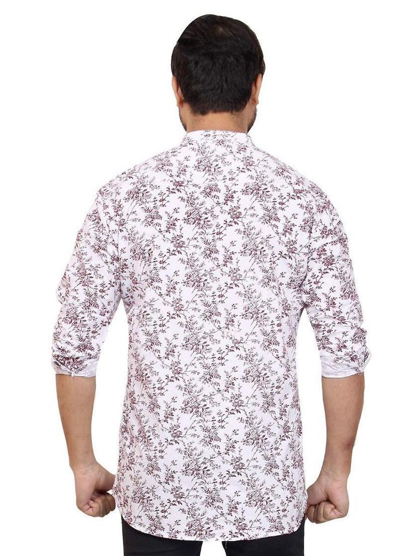 mandarin neck printed short kurta - 20126930 - Standard Image - 2