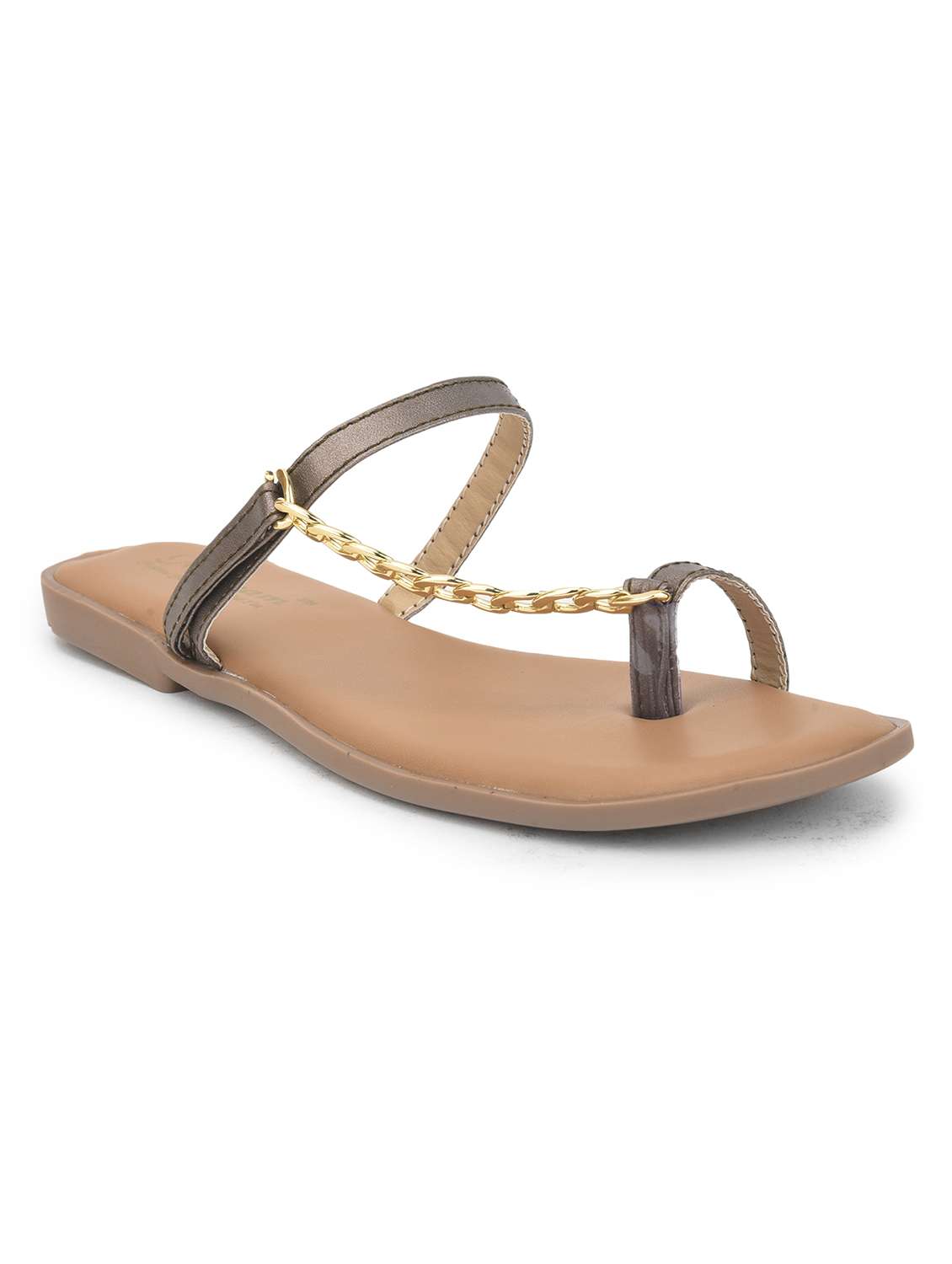 brown synthetic slip on sandals - 20127179 -  Standard Image - 2