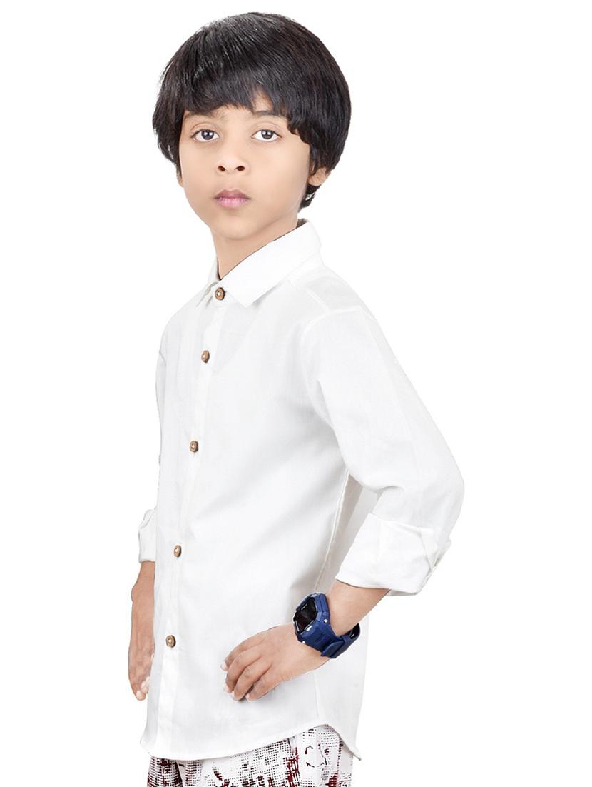 white solid long sleeves causal shirt - 20128289 - Standard Image - 2