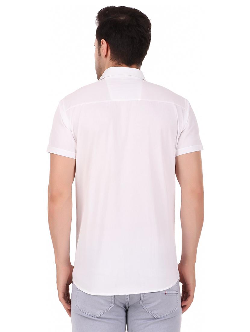 white cotton casual shirt - 20128708 - Standard Image - 2