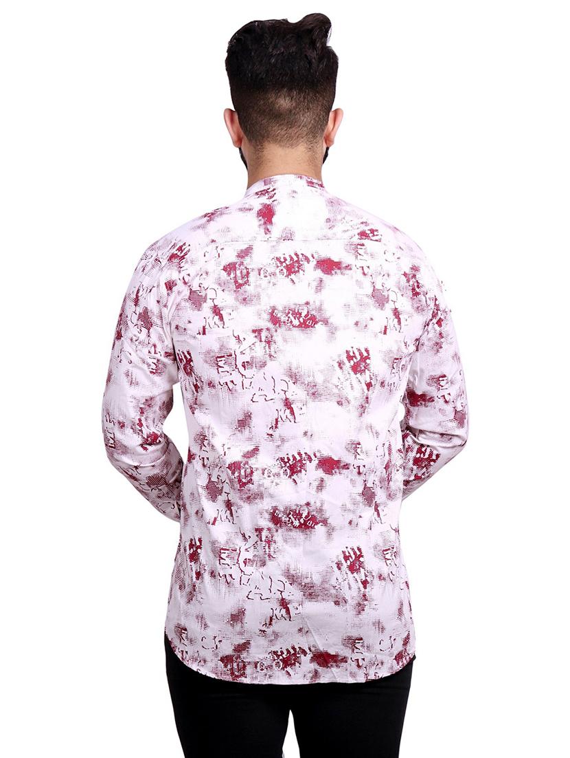 red cotton casual shirt - 20129037 - Standard Image - 2