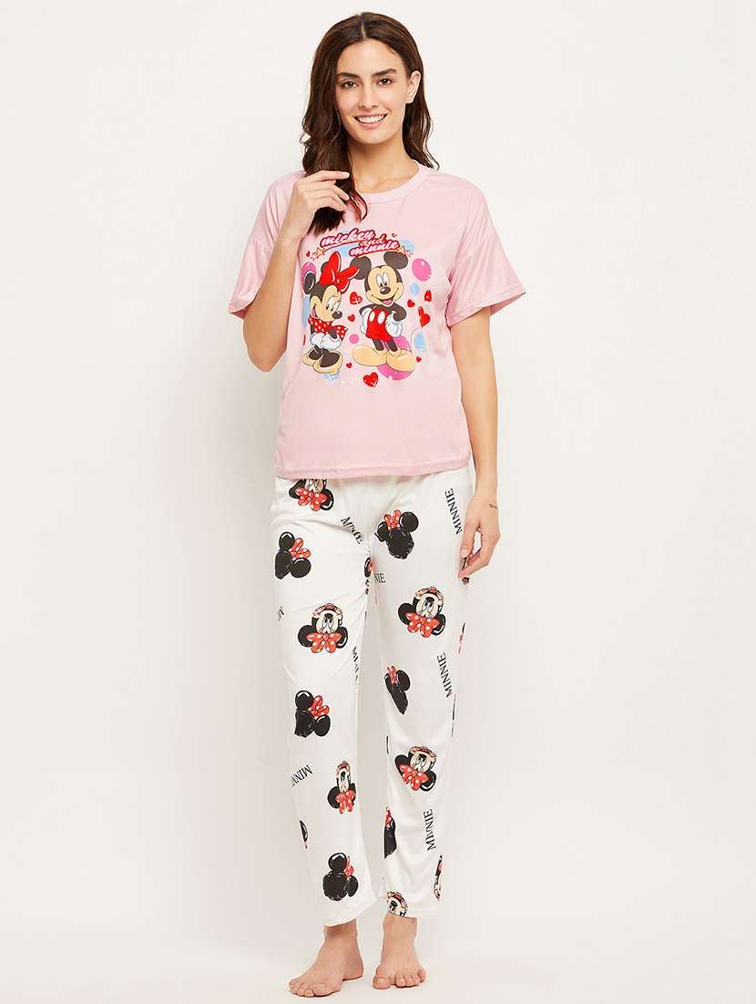 women printed pyjama nightwear set