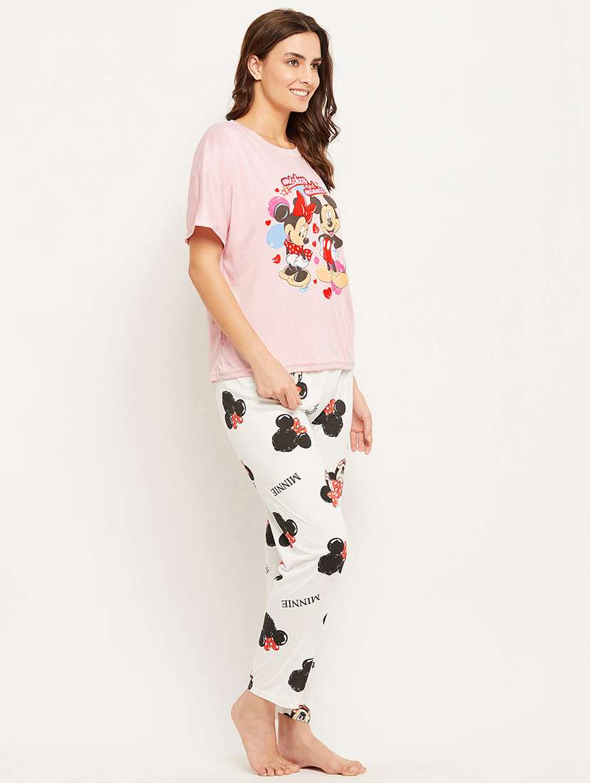 women printed pyjama nightwear set - 20129399 -  Standard Image - 2