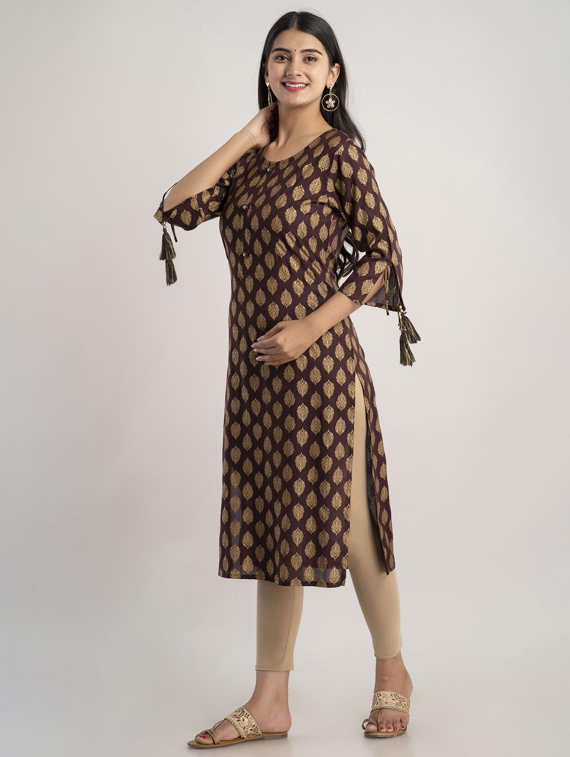 women's straight kurta - 20129537 - Standard Image - 2
