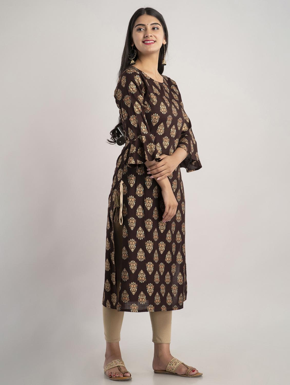 women's straight kurta - 20129539 - Standard Image - 2