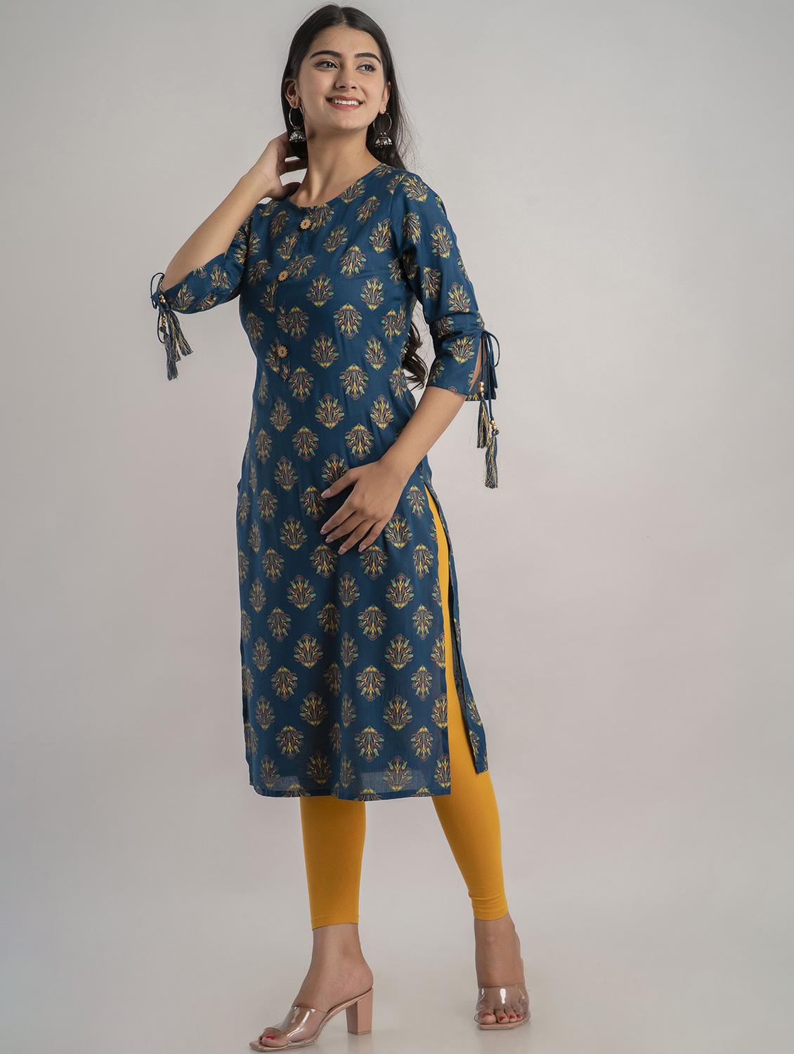 women's straight kurta - 20129543 - Standard Image - 2