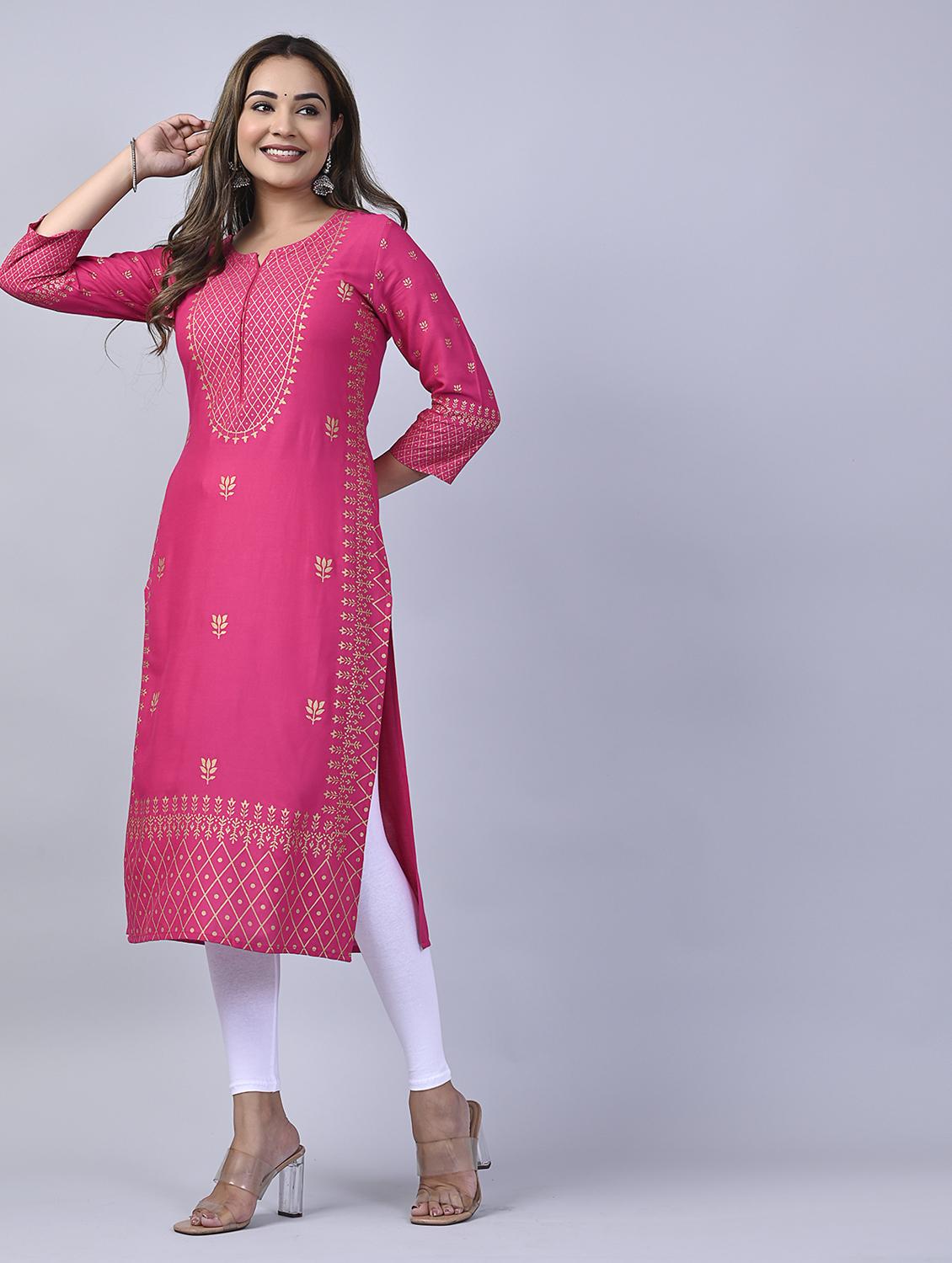women's straight kurta - 20129546 - Standard Image - 2