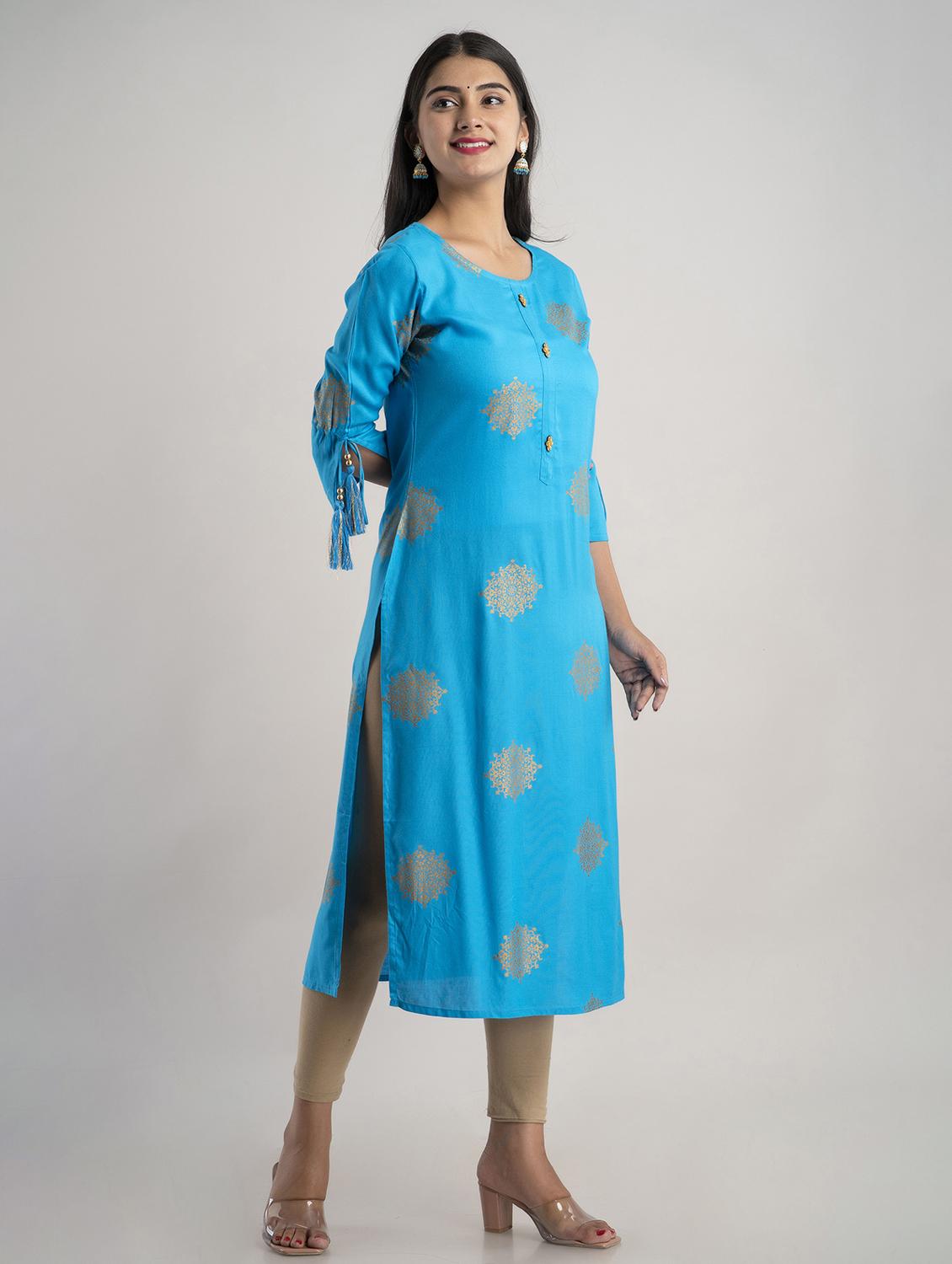 women's straight kurta - 20129555 - Standard Image - 2