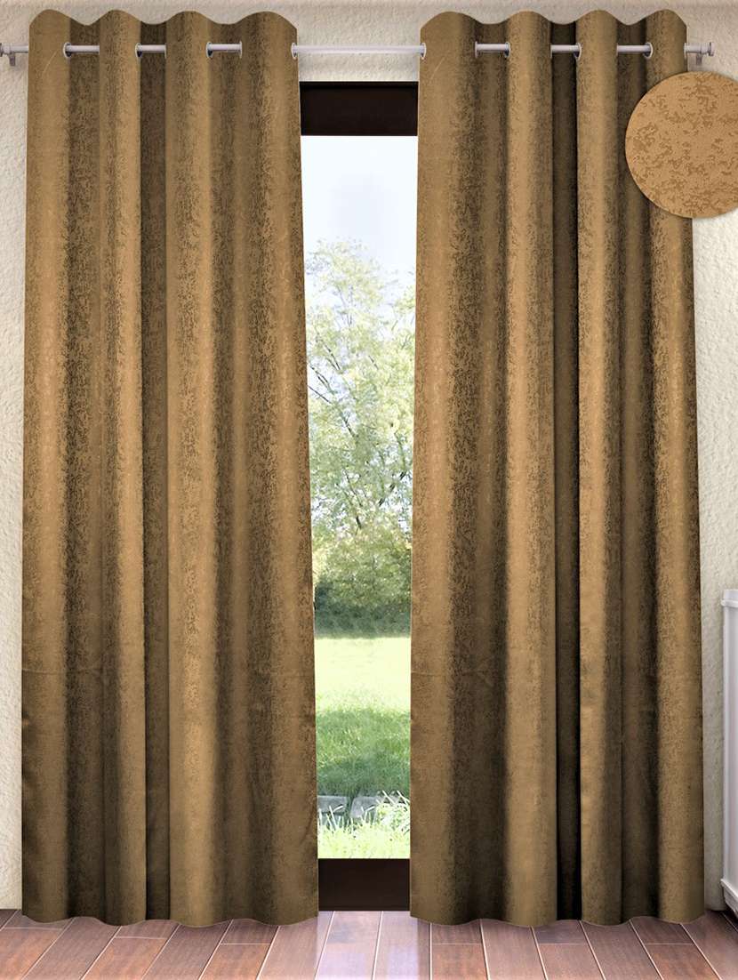 blackout textured eyelet polyester door curtains 