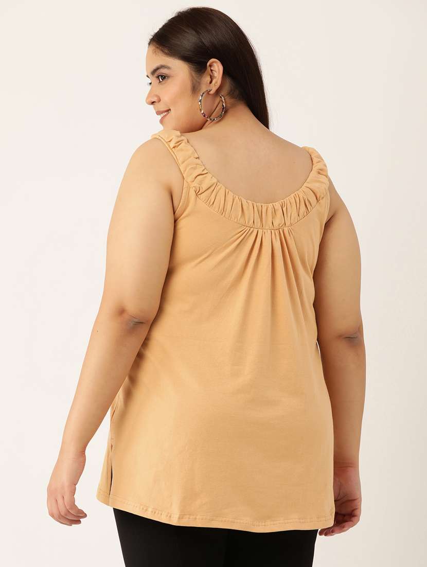 women's a line round neck top - 20130367 - Standard Image - 2