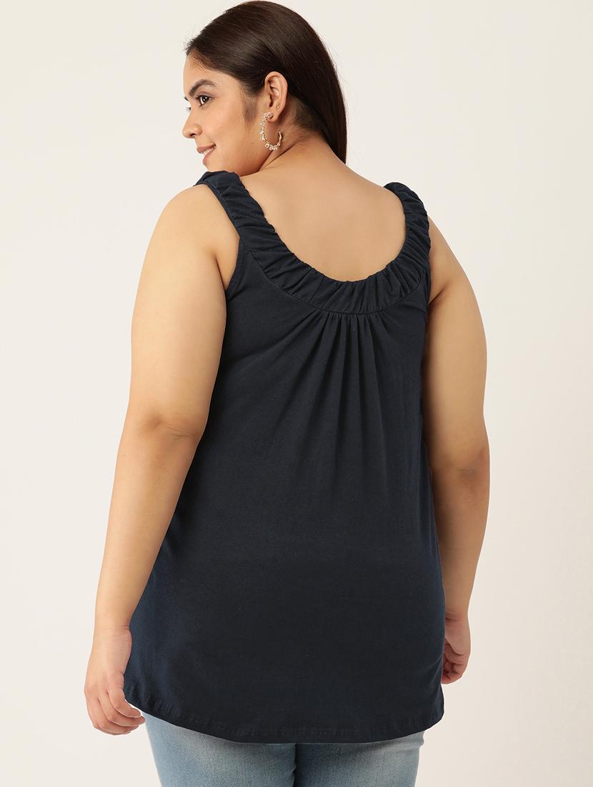 women's high-low round neck top - 20130369 - Standard Image - 2