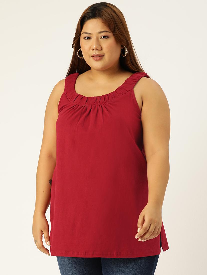 women's straight round neck top - 20130371 -  Zoom Image - 0
