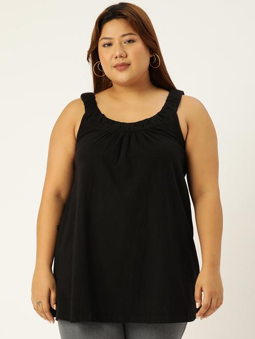 women's plus round neck top - 20130372 -  Standard Image - 0