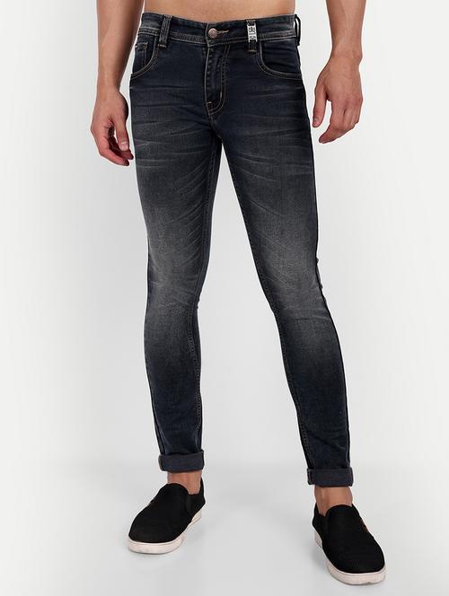 mens skinny fit plain jeans - 20131452 - Standard Image - 0