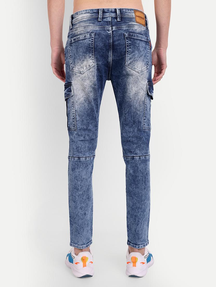 men blue cargo jeans - 20131495 - Standard Image - 2