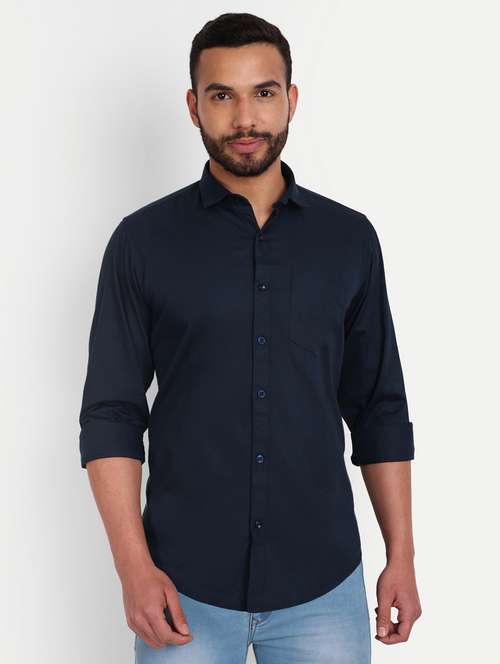mens solid casual shirt - 20131548 - Standard Image - 0