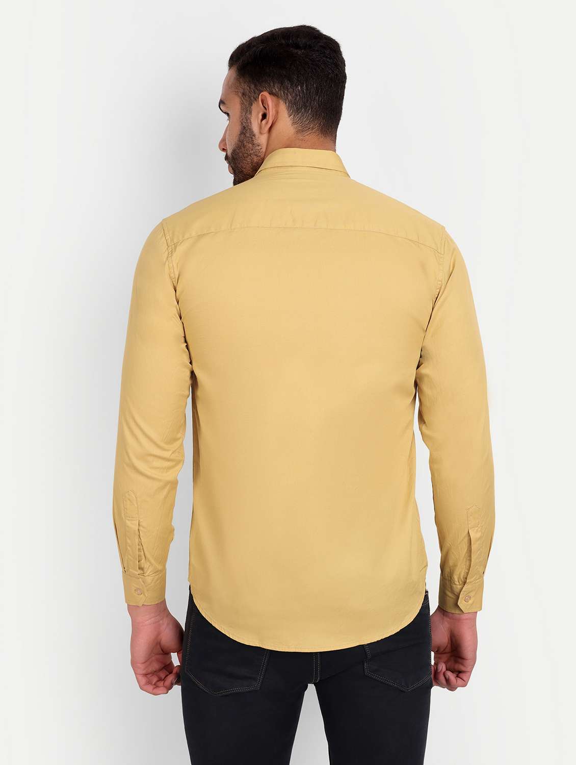 mens solid casual shirt - 20131560 - Standard Image - 2