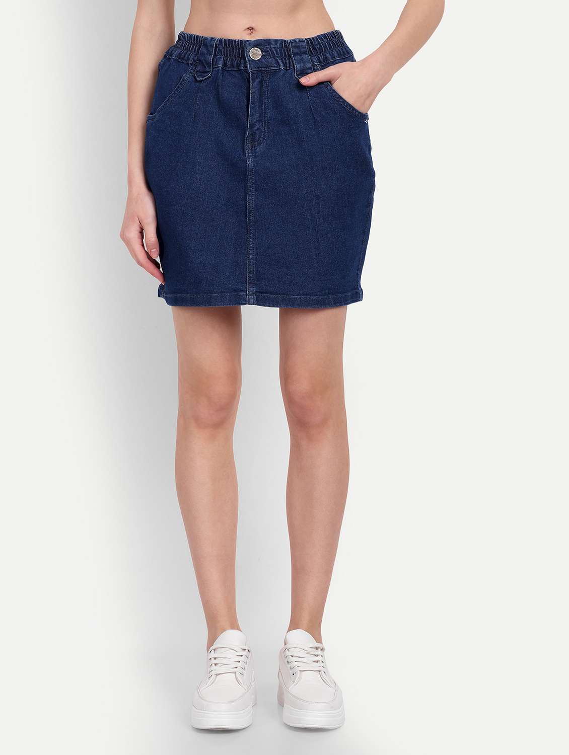 women denim short shirt