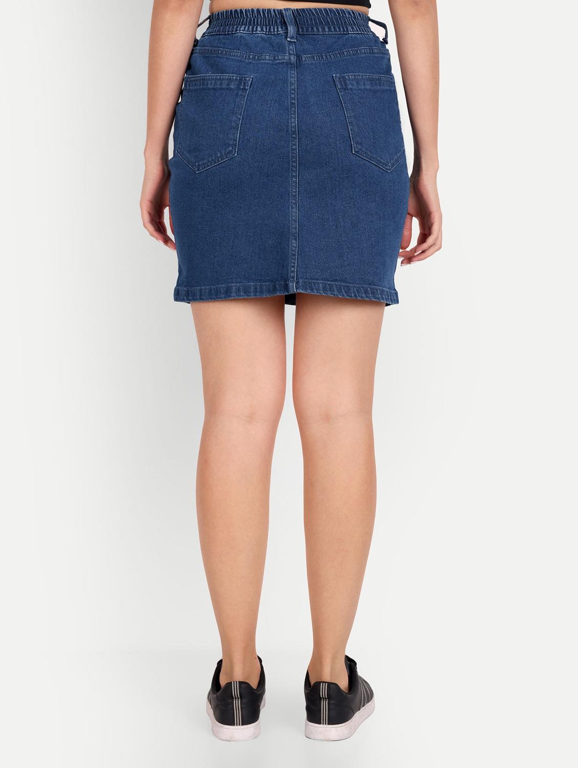 women denim short shirt - 20131593 - Standard Image - 2