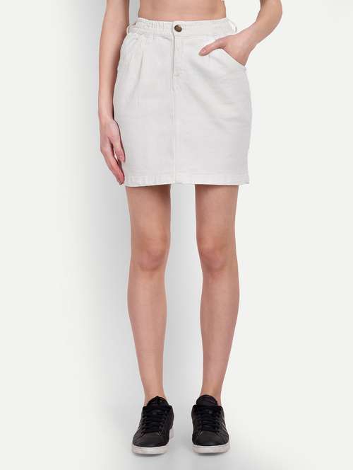 women denim short shirt - 20131594 - Standard Image - 0