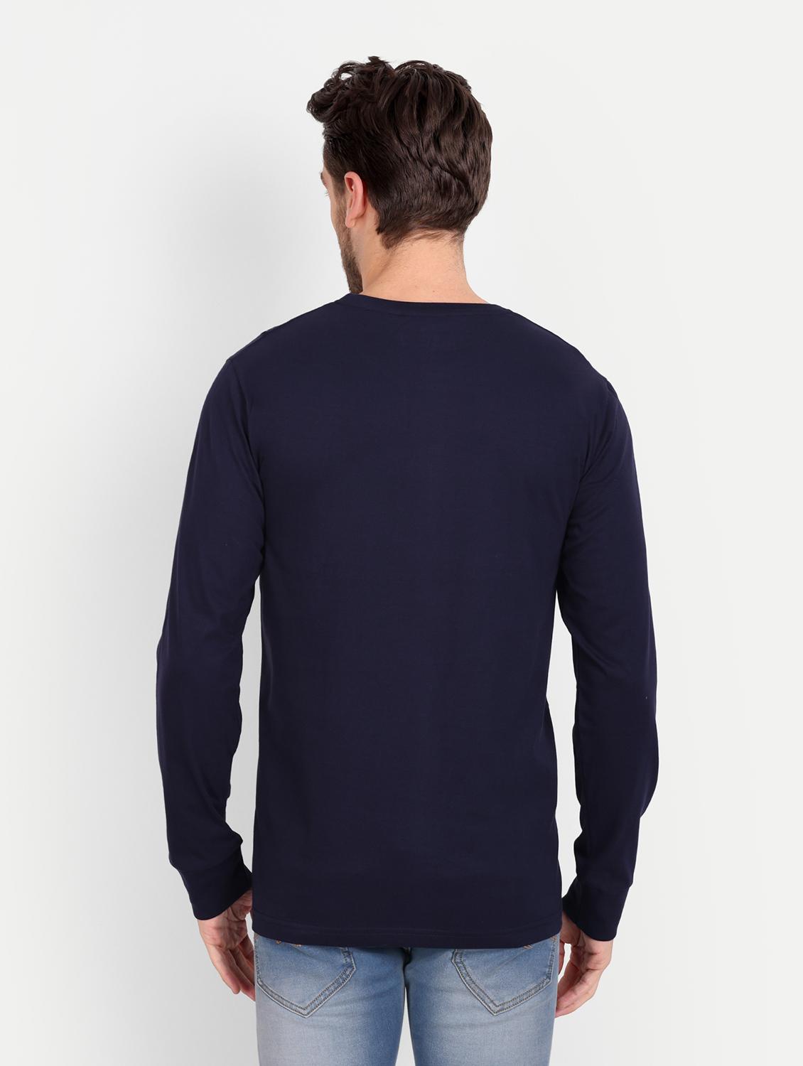 men chest print long sleeve t-shirt - 20131656 - Standard Image - 2