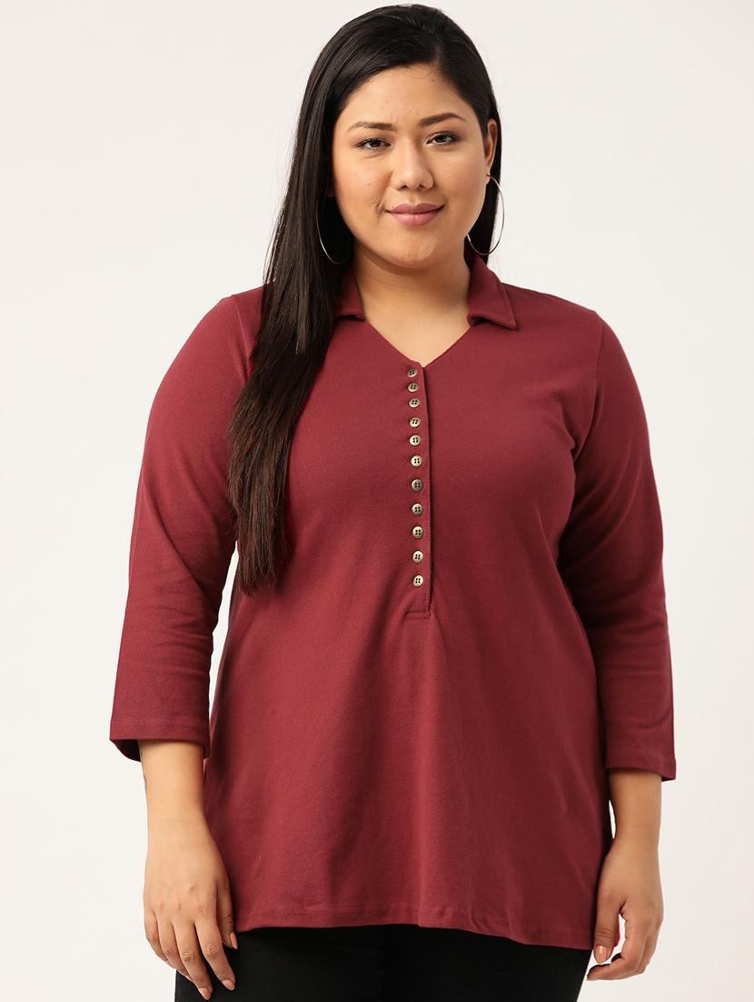 women's plain polo neck t-shirt - 20132134 -  Zoom Image - 0