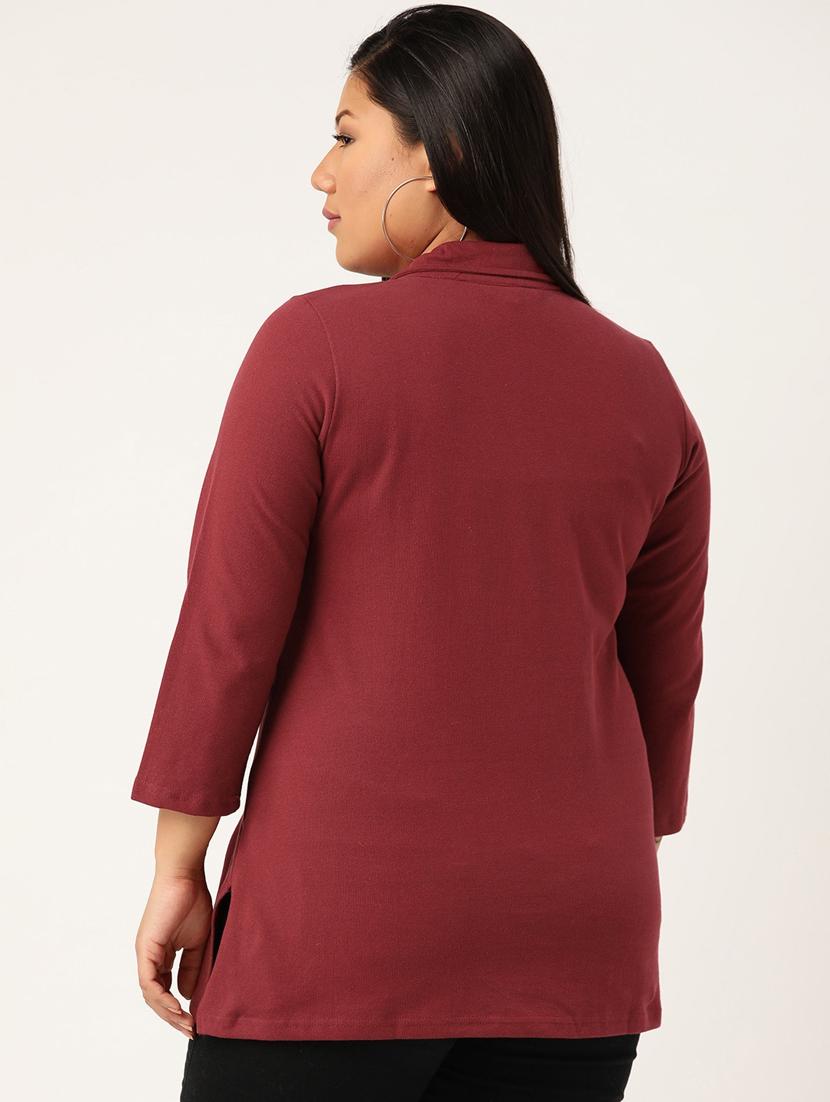 women's plain polo neck t-shirt - 20132134 - Standard Image - 2