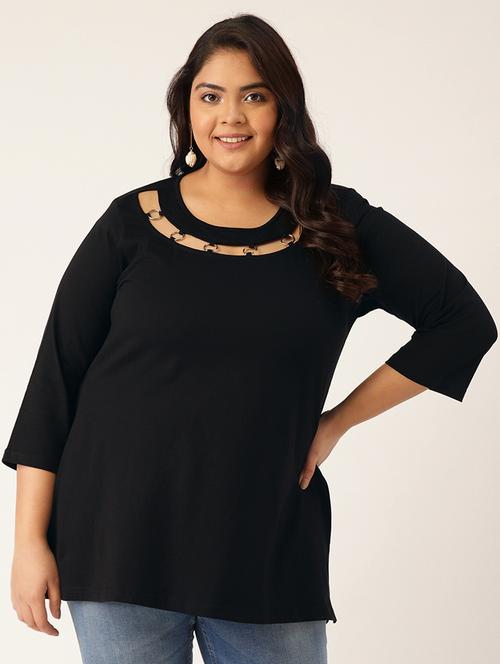 women's straight round neck top - 20132296 -  Standard Image - 0