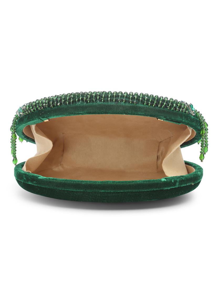 green embellished box clutch - 20132435 - Standard Image - 2