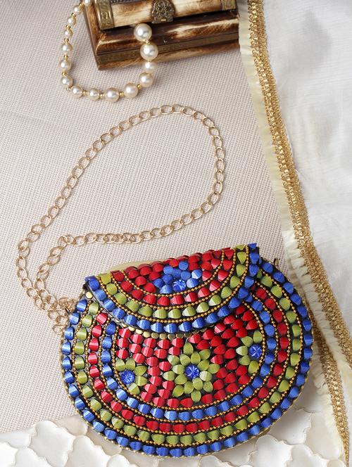 embellished box clutch - 20132455 - Standard Image - 0